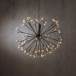 Luca Lighting - Dandelion Kerstverlichting - Klassiek Witte LED Lampjes - Ø45cm - Zwart ROBI Interior