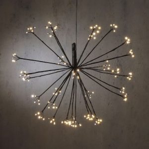 Luca Lighting - Dandelion Kerstverlichting - Klassiek Witte LED Lampjes - Ø70cm - Zwart ROBI Interior