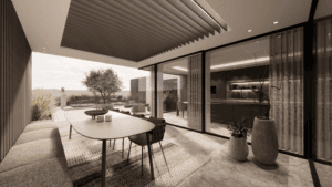 Interieurarchitect België inrichting limburg woning render outdoor